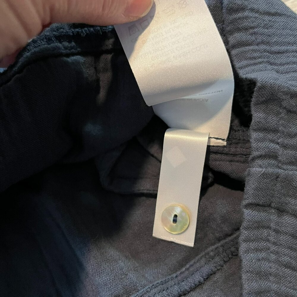 Quince 100% Organic Cotton Gauze Sleeveless Swing Dress, Indigo Blue, Large - Picture 9 of 11